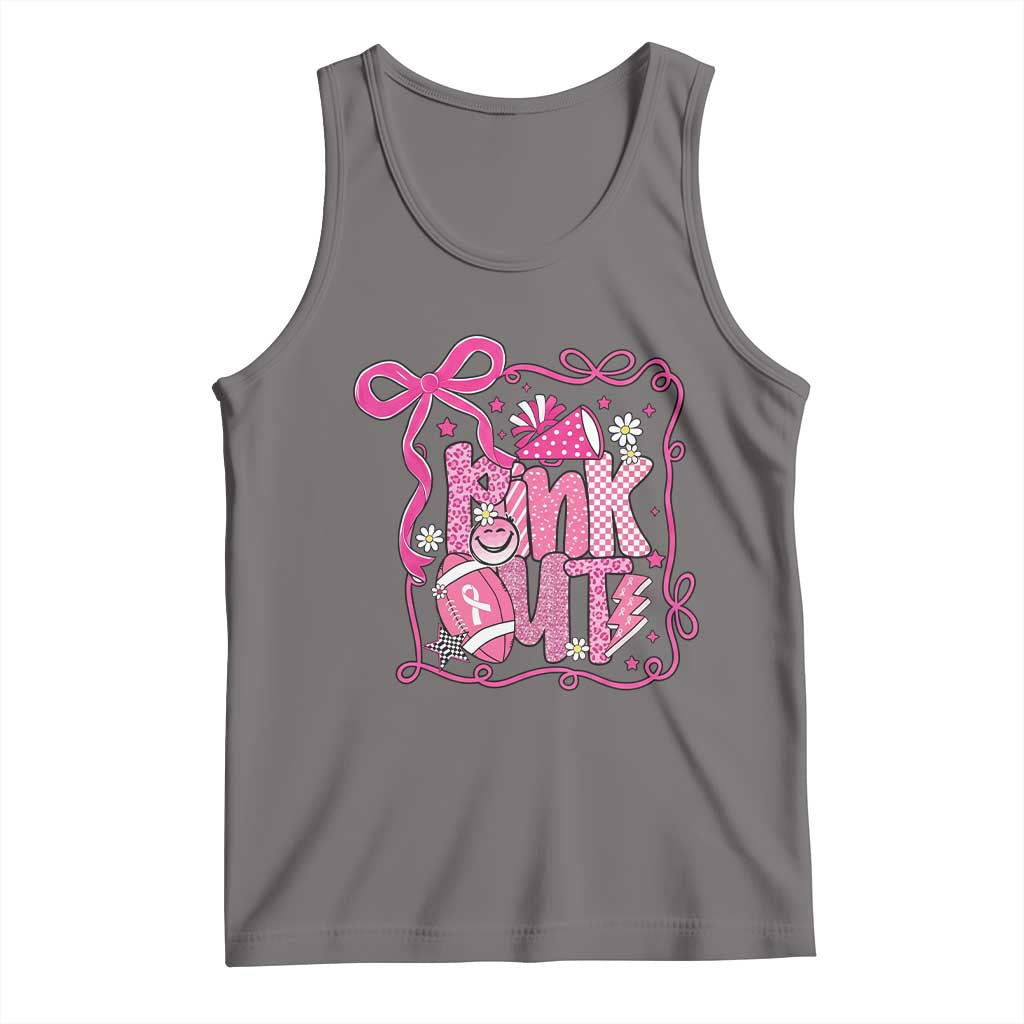 Pink Out Tank Top Football Support Breast Cancer Gift TS12 Deep Heather Print Your Wear
