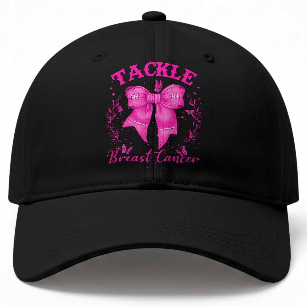 Tackle Breast Cancer Baseball Cap - Support Fight Faith Pink Ribbon TS12 Print Your Wear
