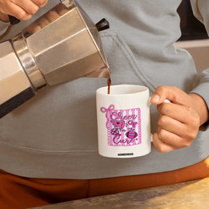 Cheer For The Cure Coffee Mug Breast Cancer Awareness Football Gift TS12 Print Your Wear
