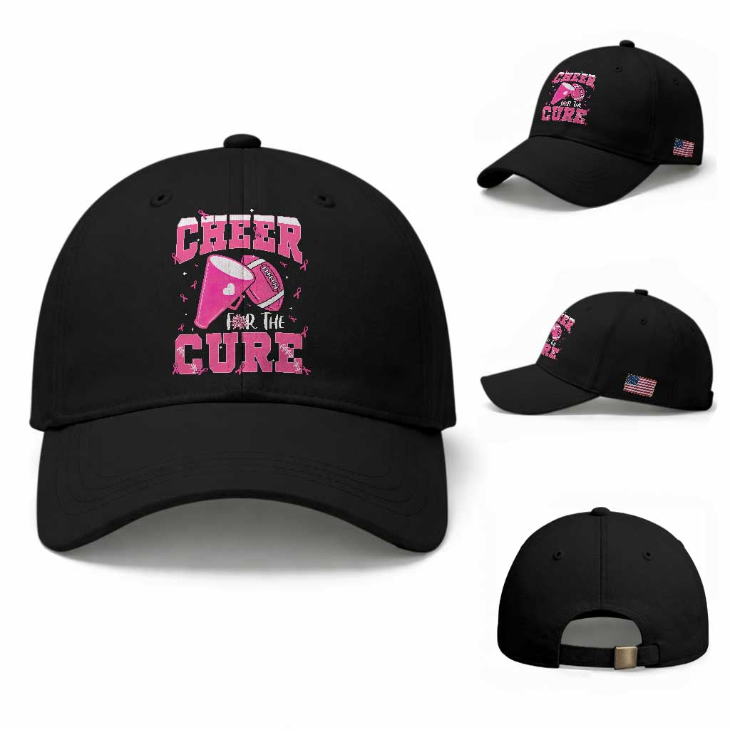 Breast Cancer Awareness Baseball Cap Funny Cheer For The Cure Gift TS12 Baseball Cap Universal Fit Black Print Your Wear