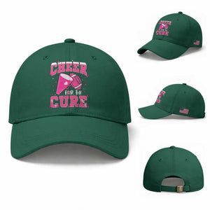 Breast Cancer Awareness Baseball Cap Funny Cheer For The Cure Gift TS12 Baseball Cap Universal Fit Irish Green Print Your Wear
