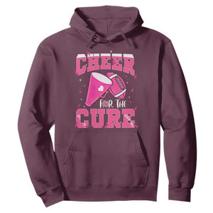 Breast Cancer Awareness Hoodie Funny Cheer For The Cure Gift TS12 Maroon Print Your Wear
