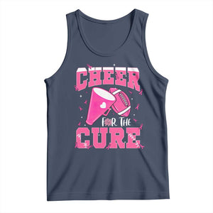 Breast Cancer Awareness Tank Top Funny Cheer For The Cure Gift TS12 Navy Print Your Wear
