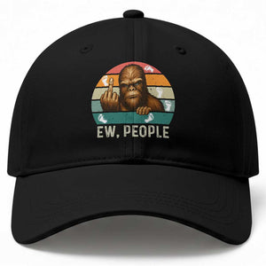 Bigfoot Lover Baseball Cap Funny Ew People Retro Sunset Design TS12 Print Your Wear