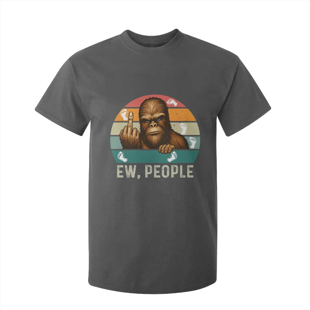 Bigfoot Lover T Shirt For Kid Funny Ew People Retro Sunset Design TS12 Dark Heather Print Your Wear