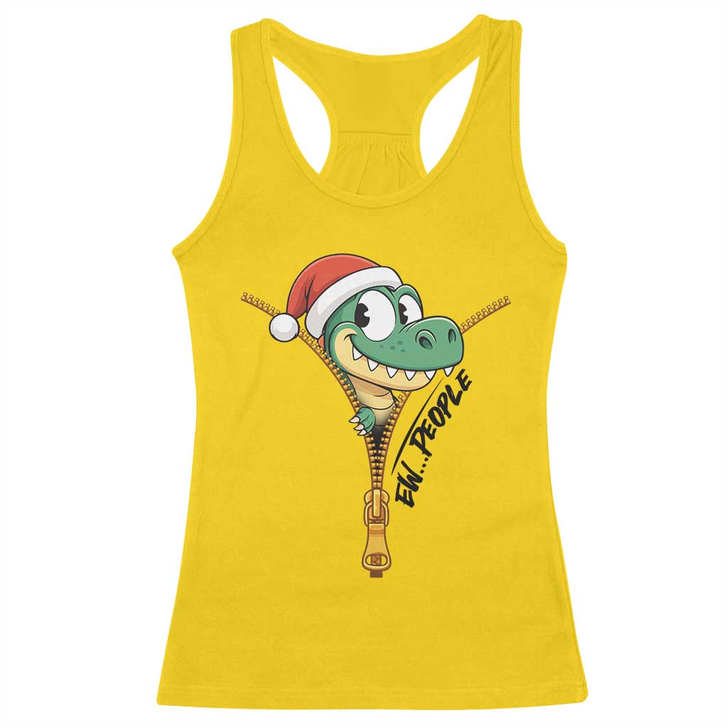 Funny Christmas Dinosaur Racerback Tank Top Ew People Xmas Gift TS12 Daisy Print Your Wear