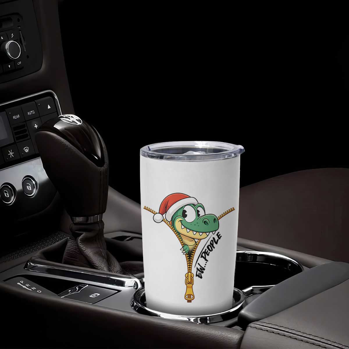 Funny Christmas Dinosaur Tumbler Cup Ew People Xmas Gift TS12 Print Your Wear