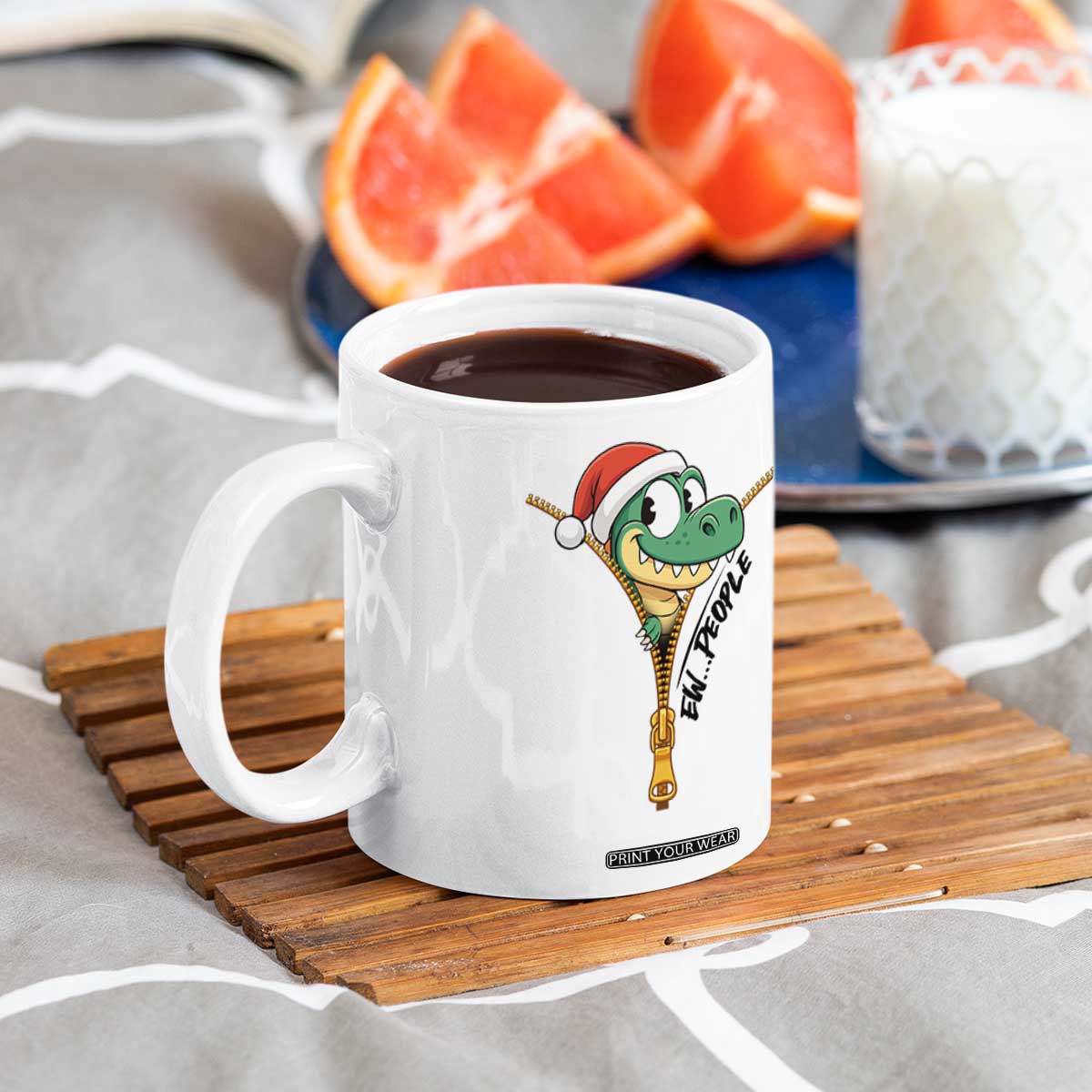 Funny Christmas Dinosaur Coffee Mug Ew People Xmas Gift TS12 Print Your Wear