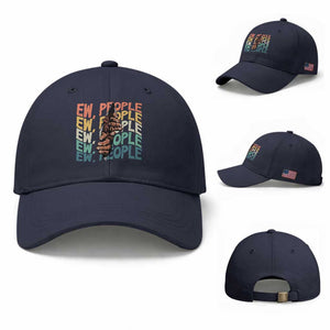 Ew People Hater Baseball Cap Funny Bigfoot Sarcastic Quote TS12 Baseball Cap Universal Fit Navy Print Your Wear