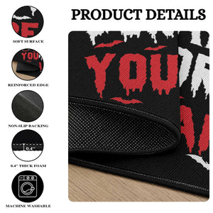 Zombies Eat Brains Dont Worry You Are Safe Round Rug Funny Zombie Joke