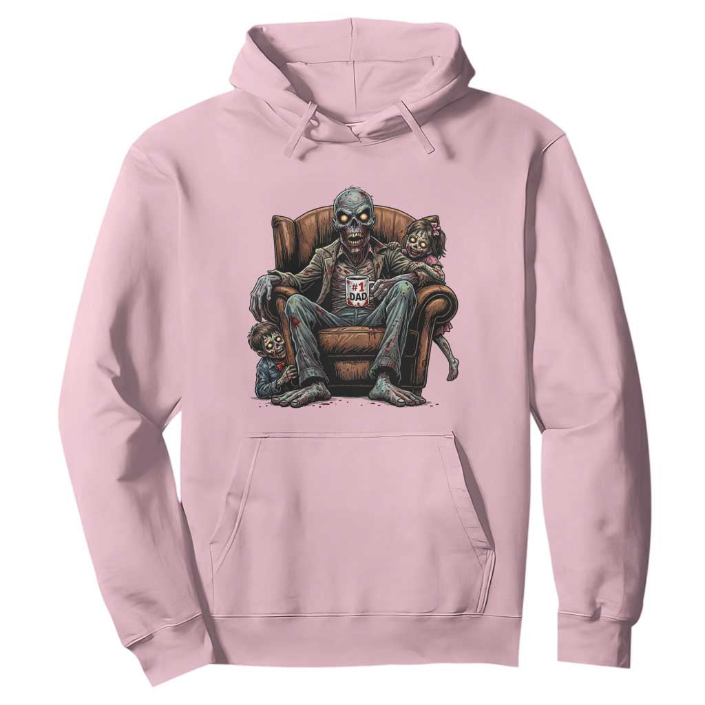 Funny #1 Dad Zombie Horror Hoodie Halloween Family Father Gift