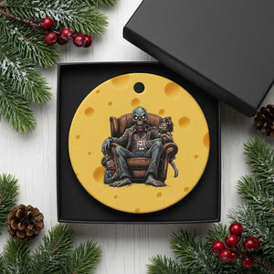 Funny #1 Dad Zombie Horror Ceramic Ornament Halloween Family Father Gift