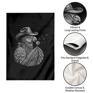 Funny Cowboy Hoatzin Garden Flag Blowing Dandelion Western Bird Gift TS12 Print Your Wear