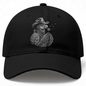 Funny Cowboy Hoatzin Baseball Cap Blowing Dandelion Western Bird Gift TS12 Print Your Wear