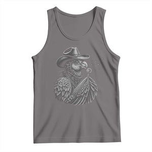 Funny Cowboy Hoatzin Tank Top Blowing Dandelion Western Bird Gift TS12 Deep Heather Print Your Wear