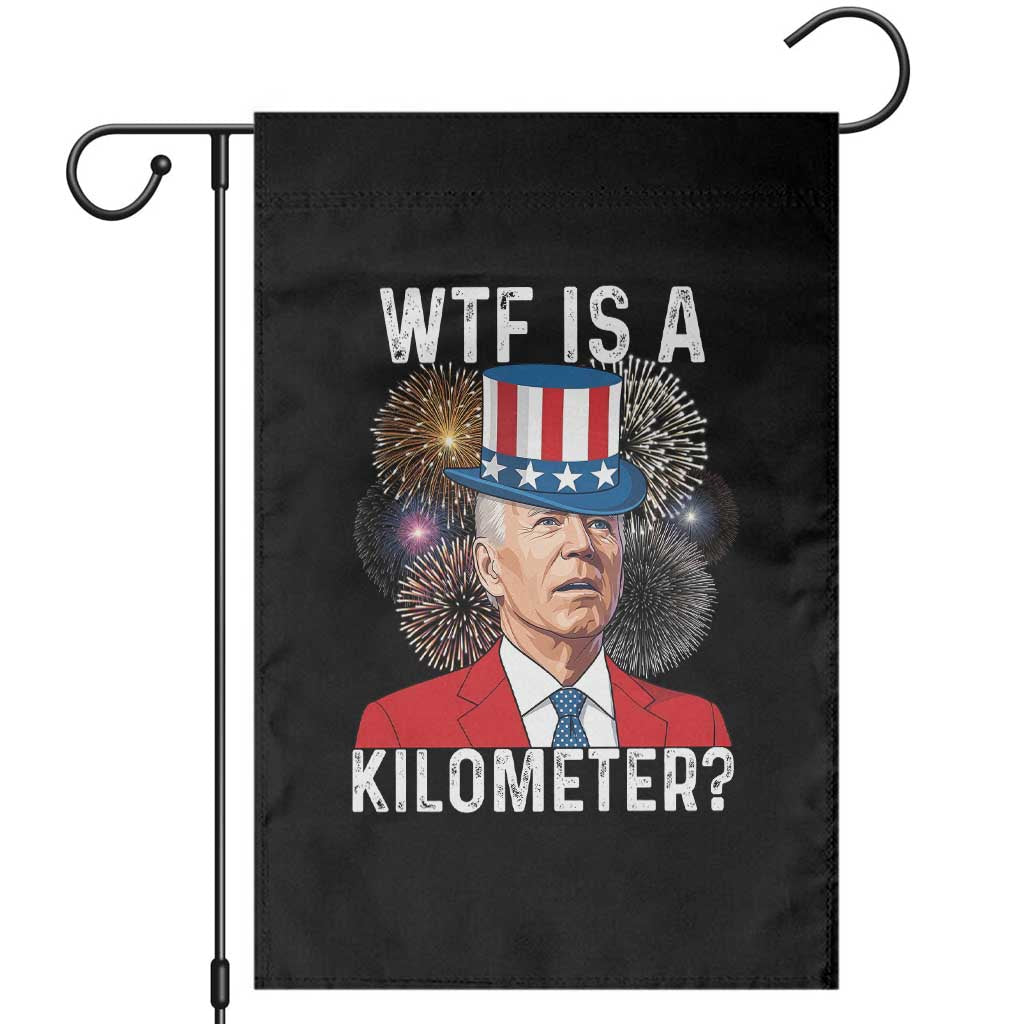 WTF is A Kilometer Garden Flag Funny 4th of July TS14 Black Print Your Wear