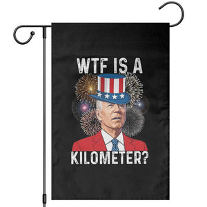 WTF is A Kilometer Garden Flag Funny 4th of July TS14 Black Print Your Wear