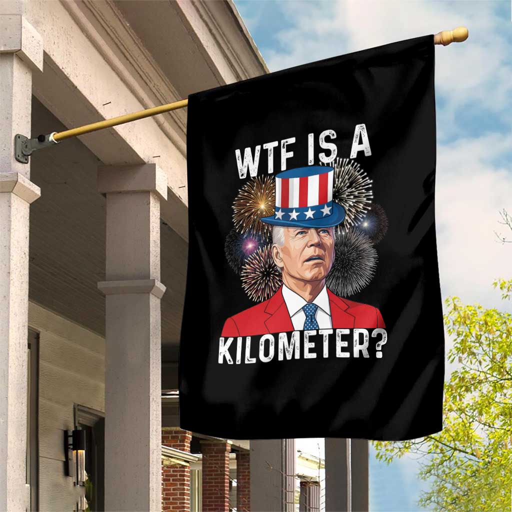 WTF is A Kilometer Garden Flag Funny 4th of July TS14 Print Your Wear