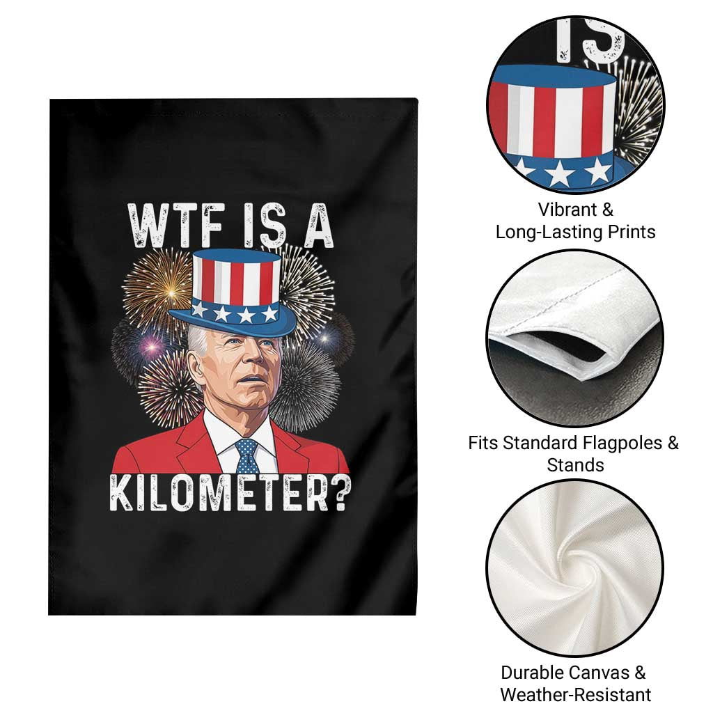WTF is A Kilometer Garden Flag Funny 4th of July TS14 Print Your Wear