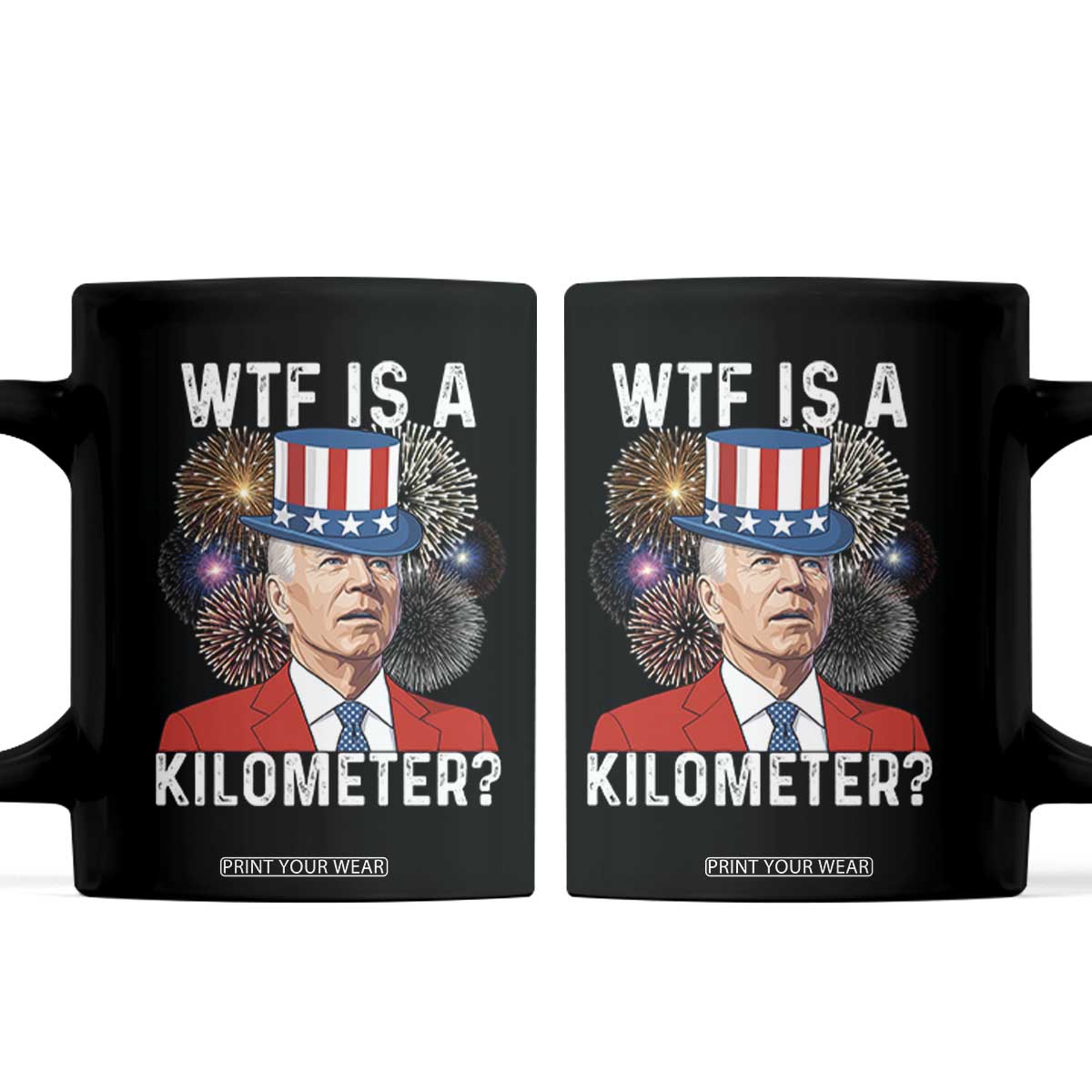 WTF is A Kilometer Coffee Mug Funny 4th of July TS14 Black Print Your Wear