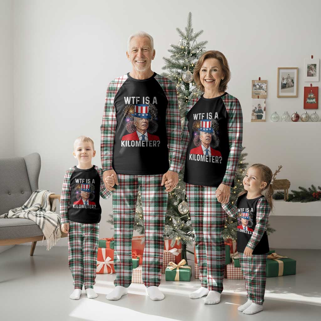 WTF is A Kilometer Plaid Pajama Set Funny 4th of July TS14 Christmas Plaid Print Your Wear