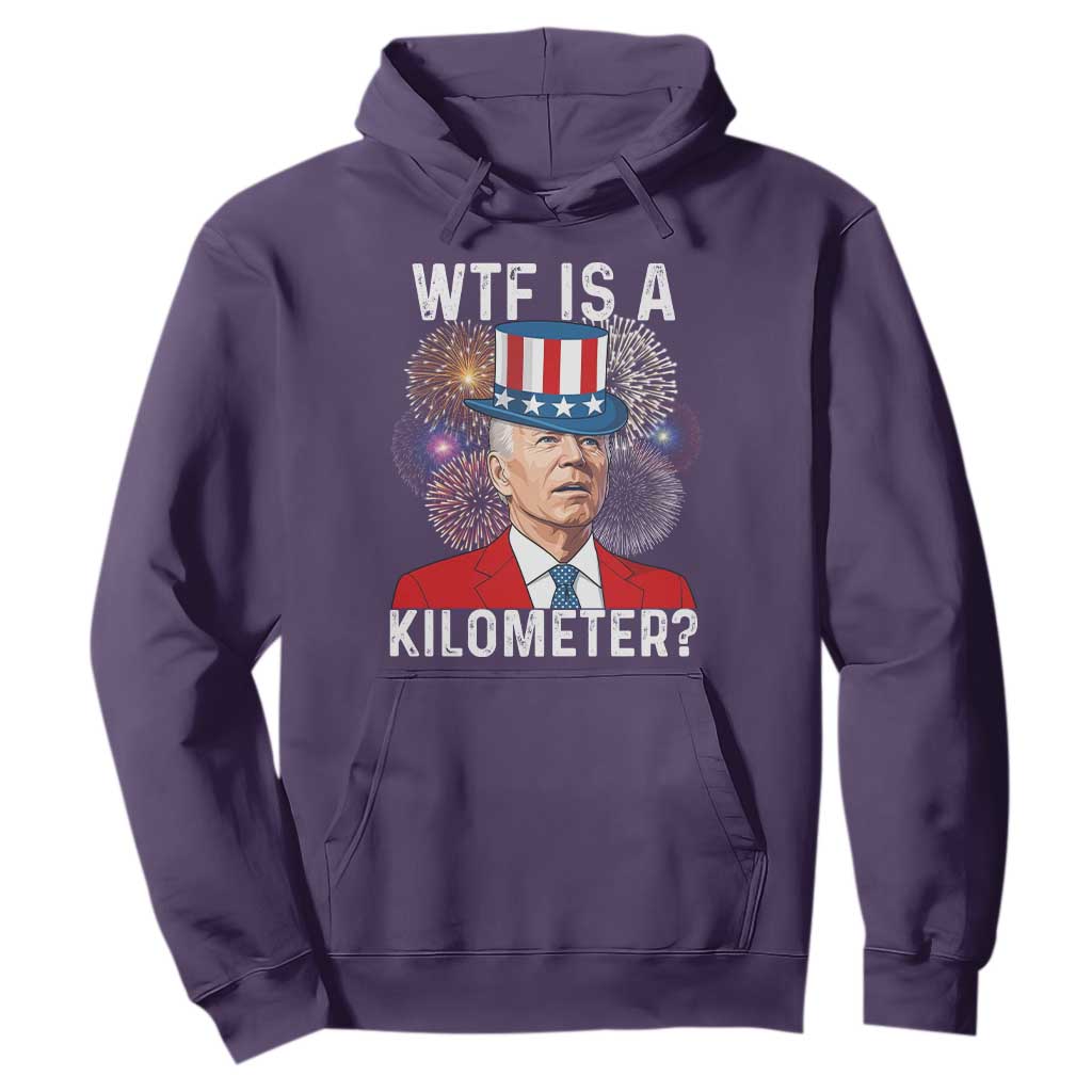 WTF is A Kilometer Hoodie Funny 4th of July TS14 Purple Print Your Wear