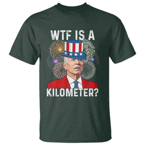 WTF is A Kilometer T Shirt Funny 4th of July TS14 Dark Forest Green Print Your Wear