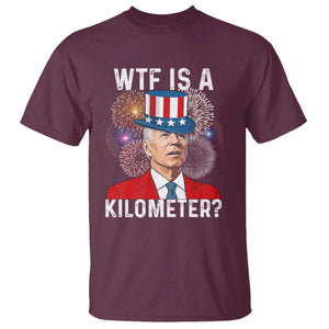 WTF is A Kilometer T Shirt Funny 4th of July TS14 Maroon Print Your Wear