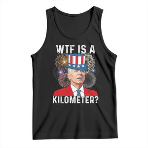 WTF is A Kilometer Tank Top Funny 4th of July TS14 Black Print Your Wear