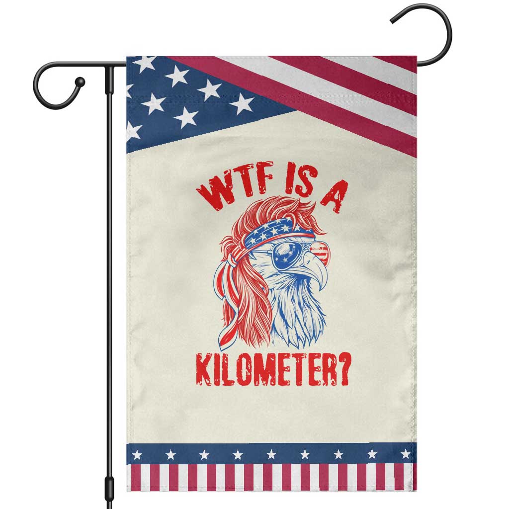 WTF is A Kilometer Patriotic Garden Flag Eagle 4th of July USA American Flag TS14 Modern Beige Blue Print Your Wear