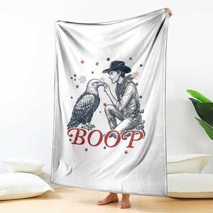 Boop Eagle Throw Blanket Western Cowboy Patriotic 4th of July TS14 Print Your Wear