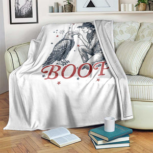 Boop Eagle Throw Blanket Western Cowboy Patriotic 4th of July TS14 Print Your Wear