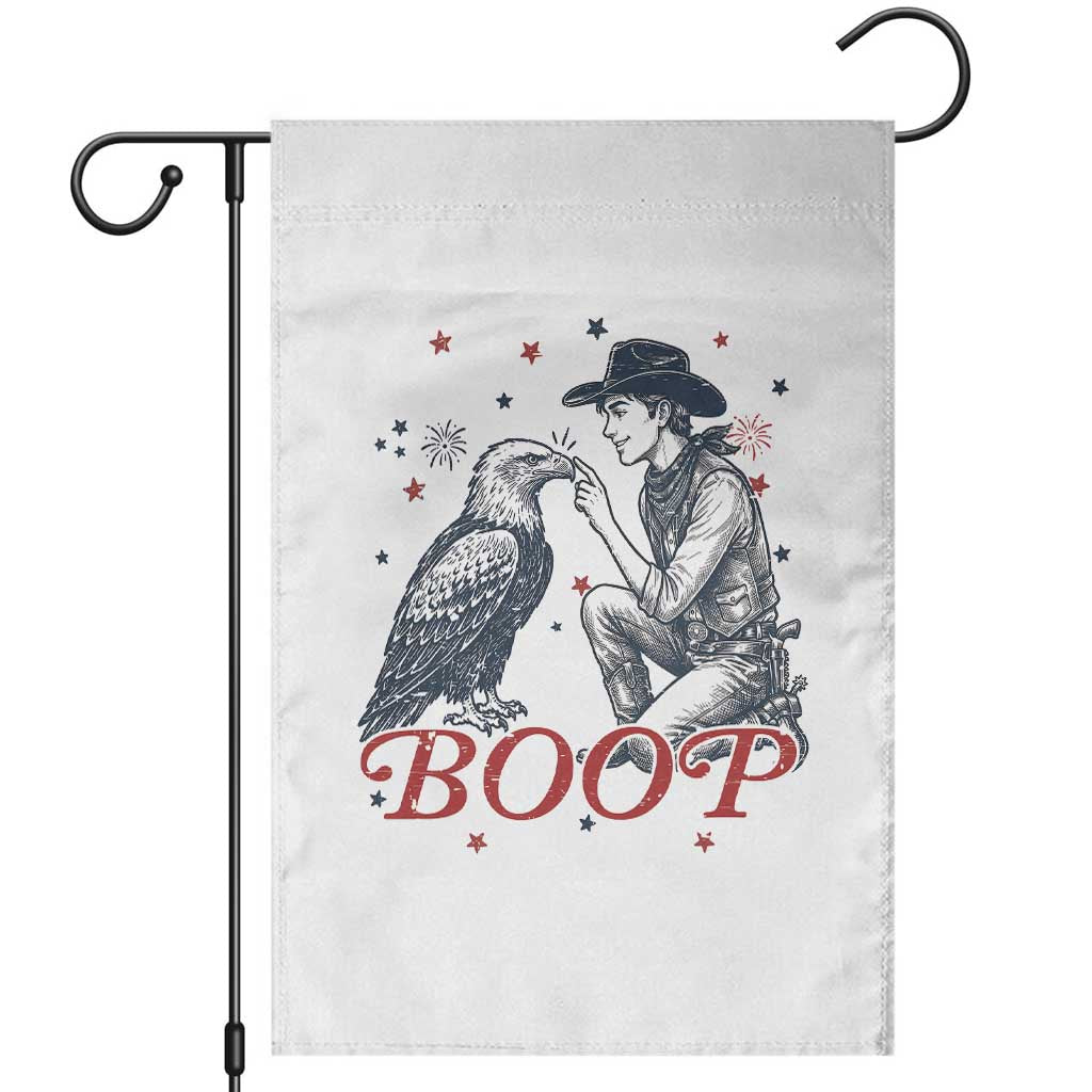 Boop Eagle Garden Flag Western Cowboy Patriotic 4th of July TS14 White Print Your Wear