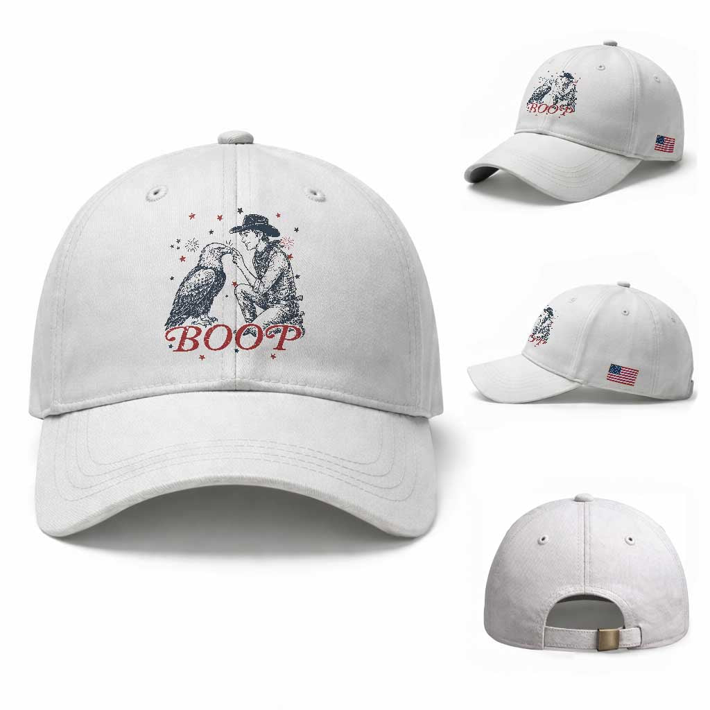 Boop Eagle Baseball Cap Western Cowboy Patriotic 4th of July TS14 Baseball Cap Universal Fit White Print Your Wear