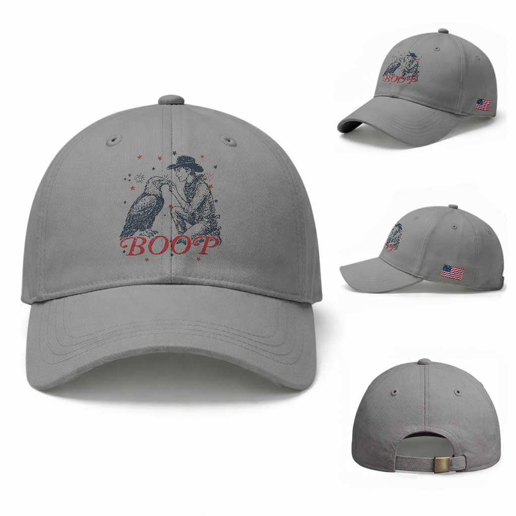 Boop Eagle Baseball Cap Western Cowboy Patriotic 4th of July TS14 Baseball Cap Universal Fit Sport Gray Print Your Wear
