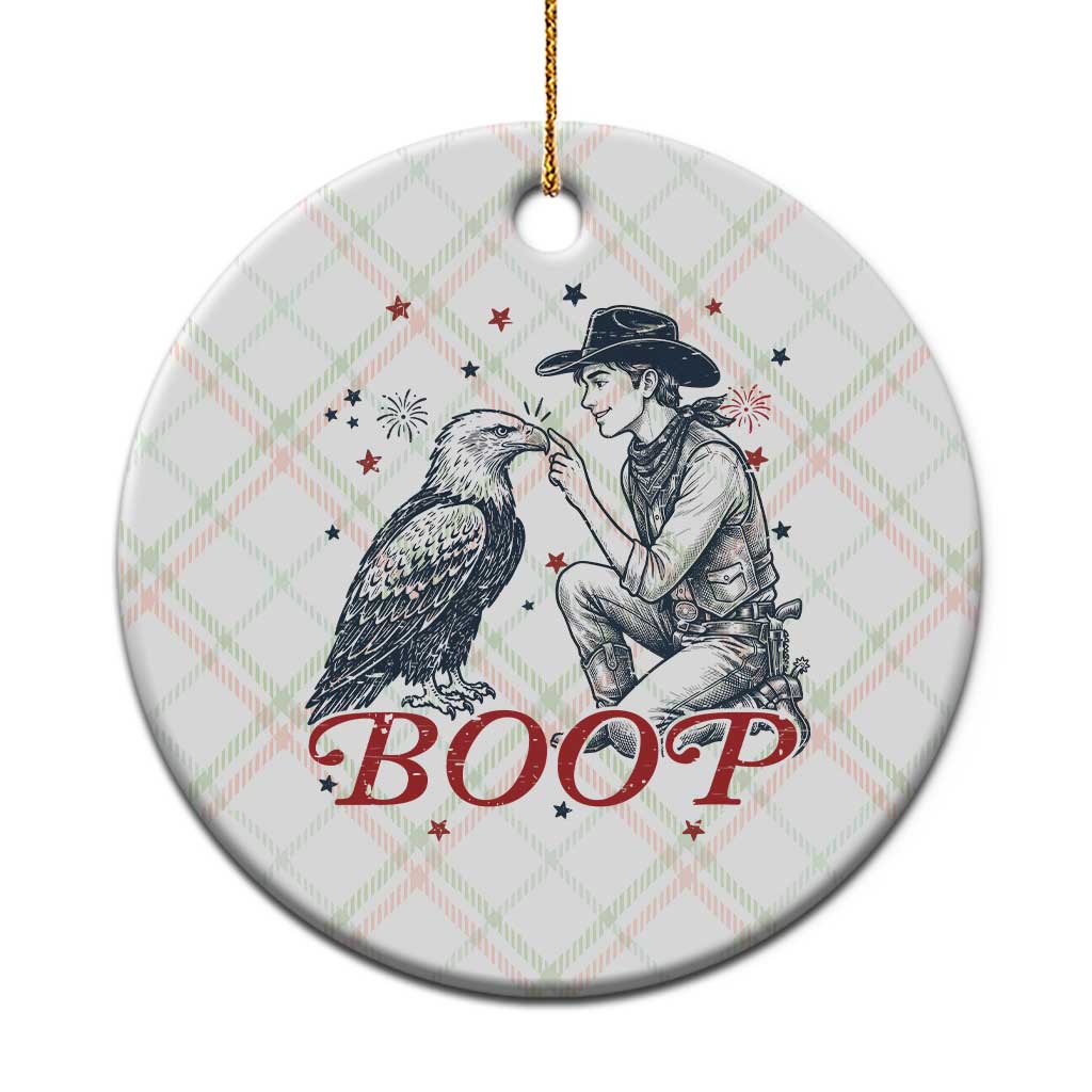 Boop Eagle Ceramic Ornament Western Cowboy Patriotic 4th of July TS14 1pc Christmas Plaid Print Your Wear