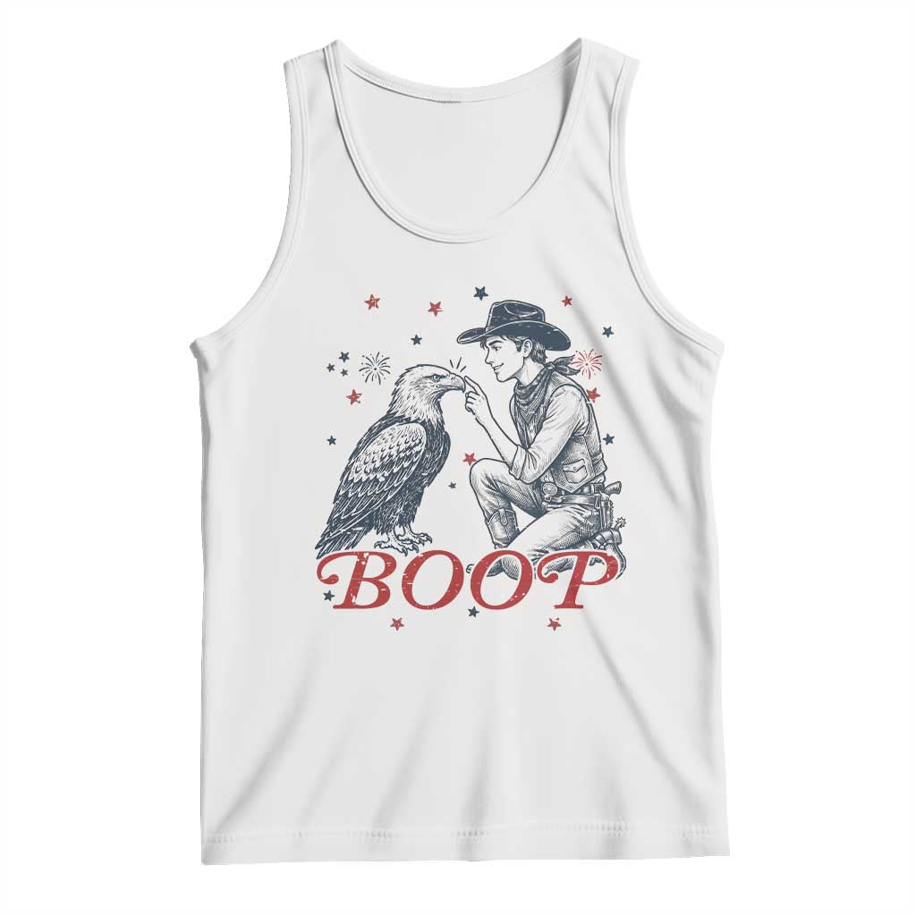Boop Eagle Tank Top Western Cowboy Patriotic 4th of July TS14 White Print Your Wear