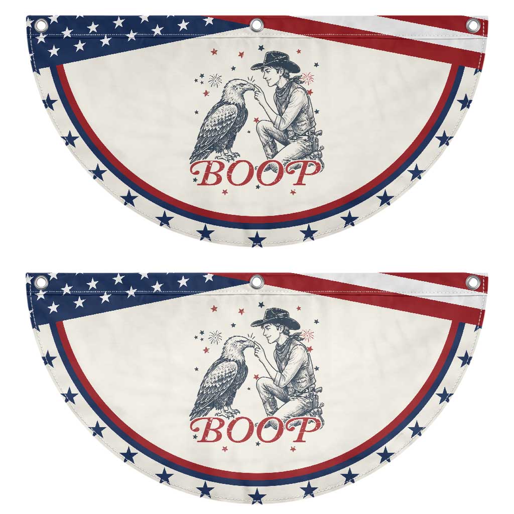 Boop Eagle Patriotic Fan Flag Western Cowboy 4th of July TS14 2pcs pack Classic Beige Print Your Wear