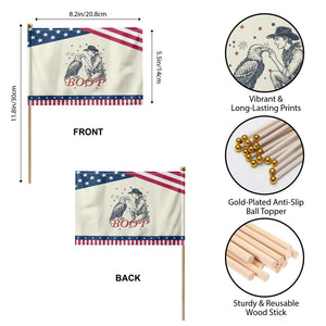 Boop Eagle Patriotic Handheld Flag Western Cowboy 4th of July TS14 Print Your Wear