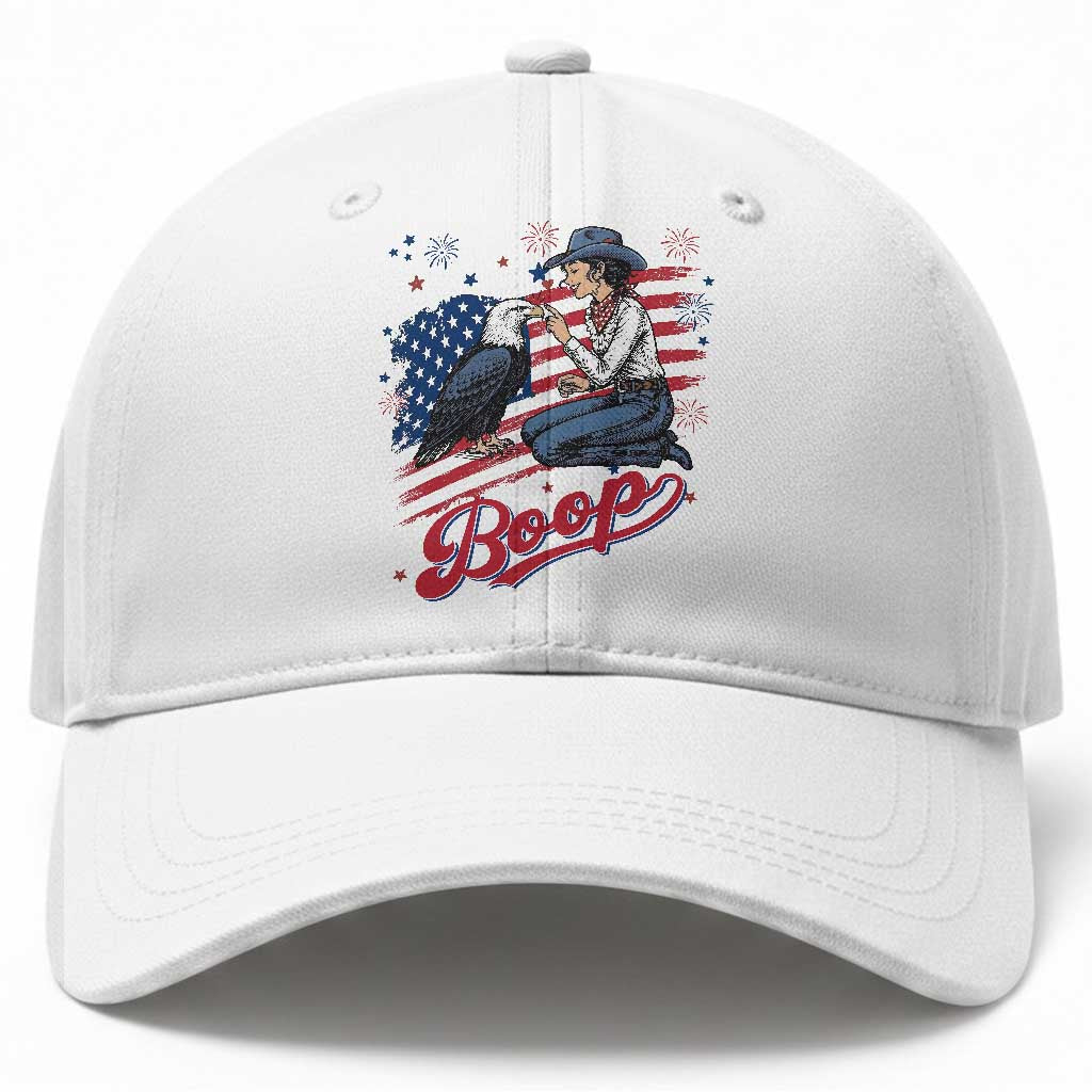 Boop Eagle Baseball Cap Western Cowgirl Patriotic USA American 4th of July TS14 Print Your Wear