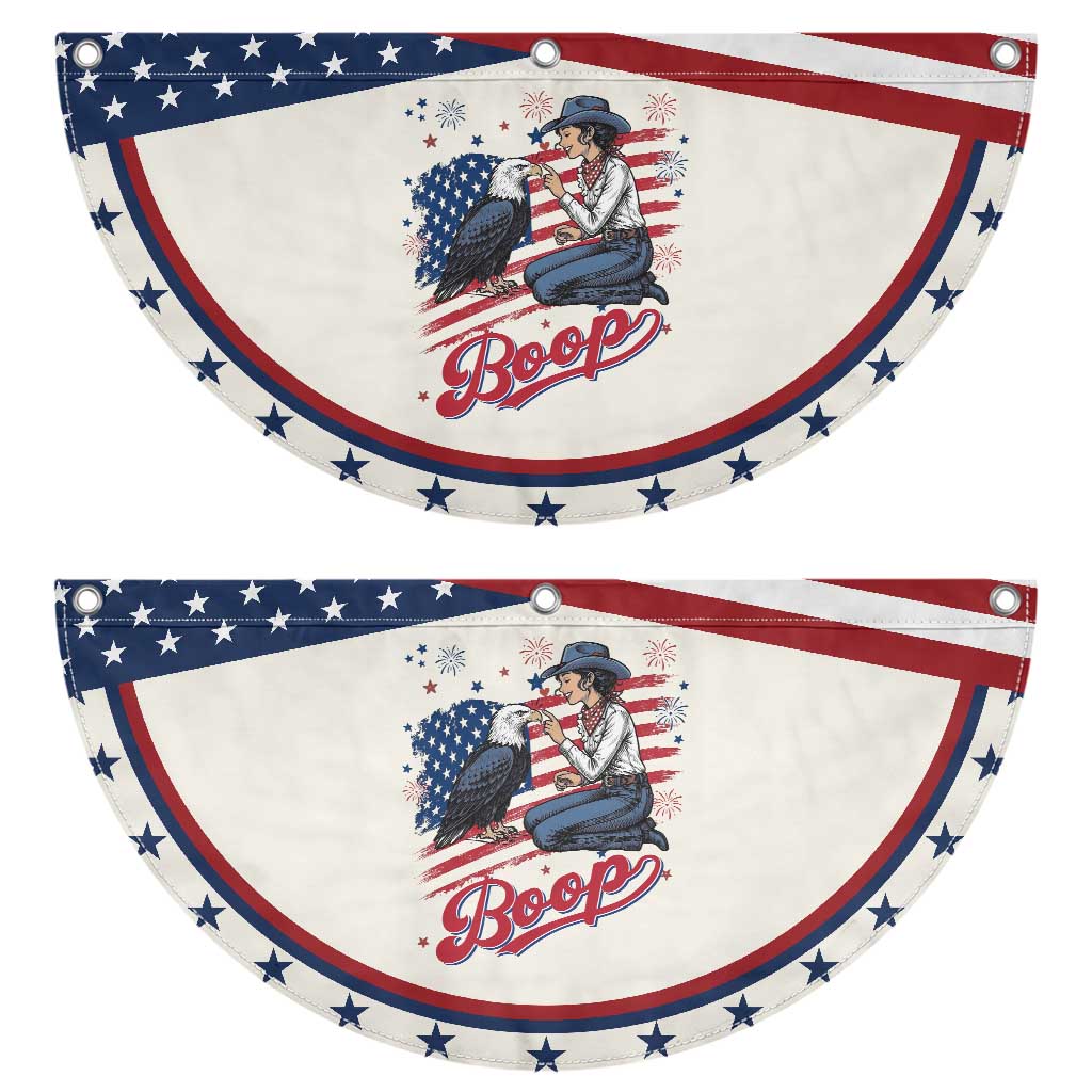 Boop Eagle Patriotic Fan Flag Western Cowgirl USA American 4th of July TS14 2pcs pack Classic Beige Print Your Wear