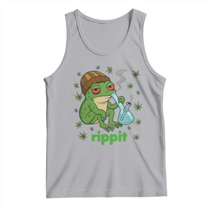 Rippit Frog Tank Top Funny 420 Stoner Weed Humor TS14 Athletic Heather Print Your Wear