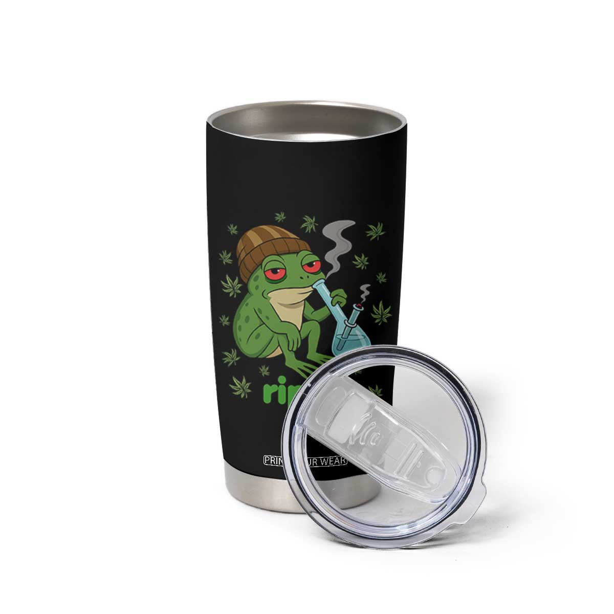 Rippit Frog Tumbler Cup Funny 420 Stoner Weed Humor TS14 Print Your Wear