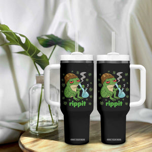 Rippit Frog Tumbler With Handle Funny 420 Stoner Weed Humor TS14 Print Your Wear