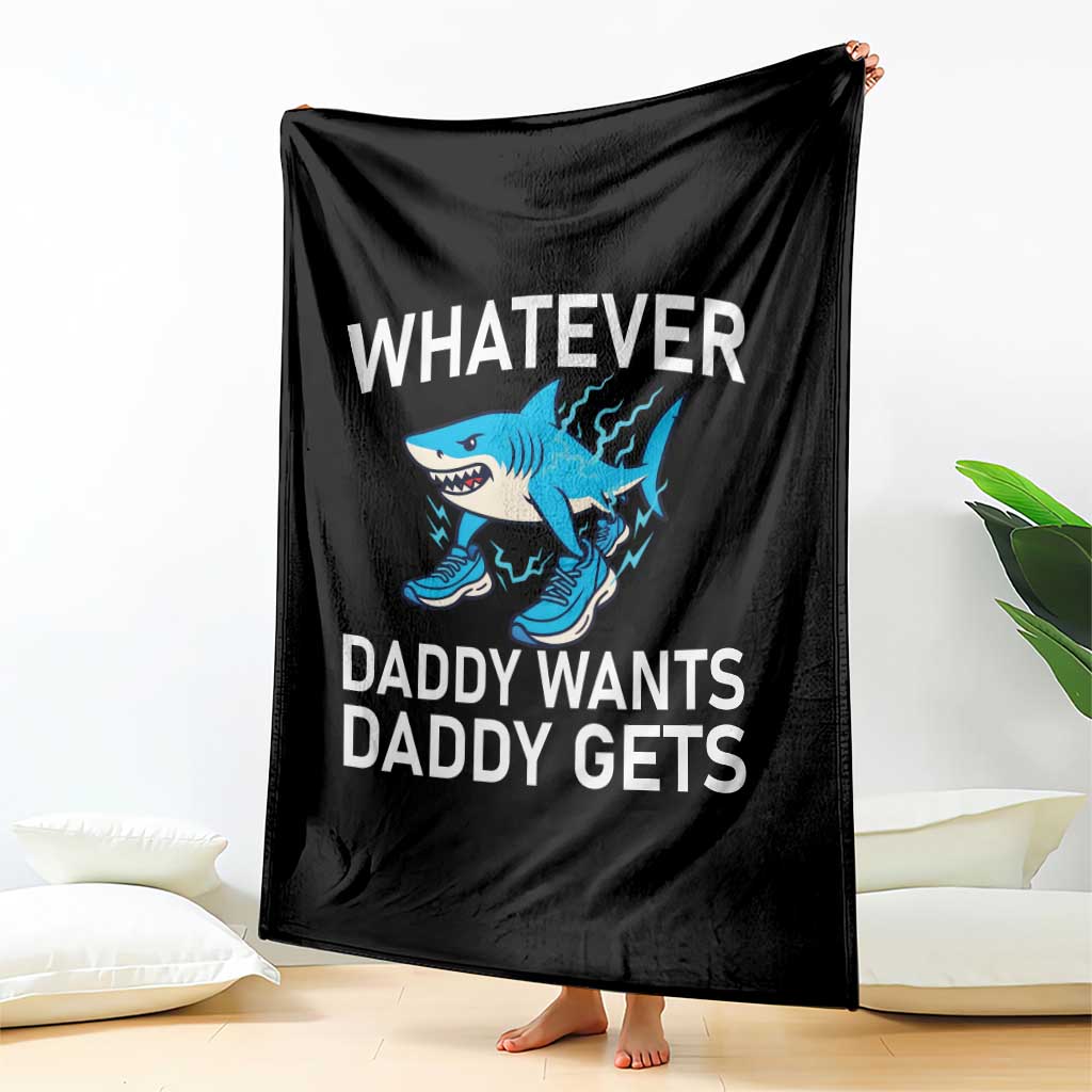 Funny Tralalero Tralala Meme Throw Blanket Whatever Daddy Wants Daddy Gets TS14 Print Your Wear