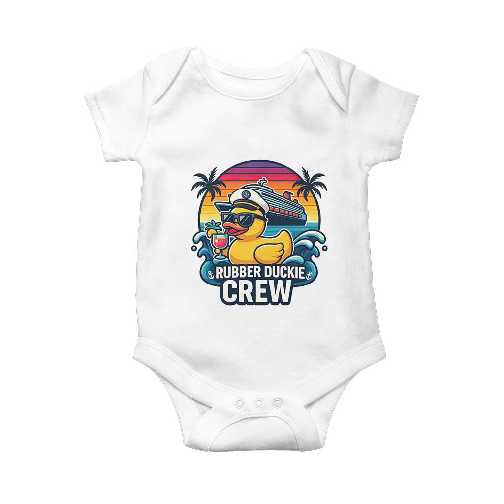 Funny Rubber Duckie Cruise Baby Onesie TS14 White Print Your Wear