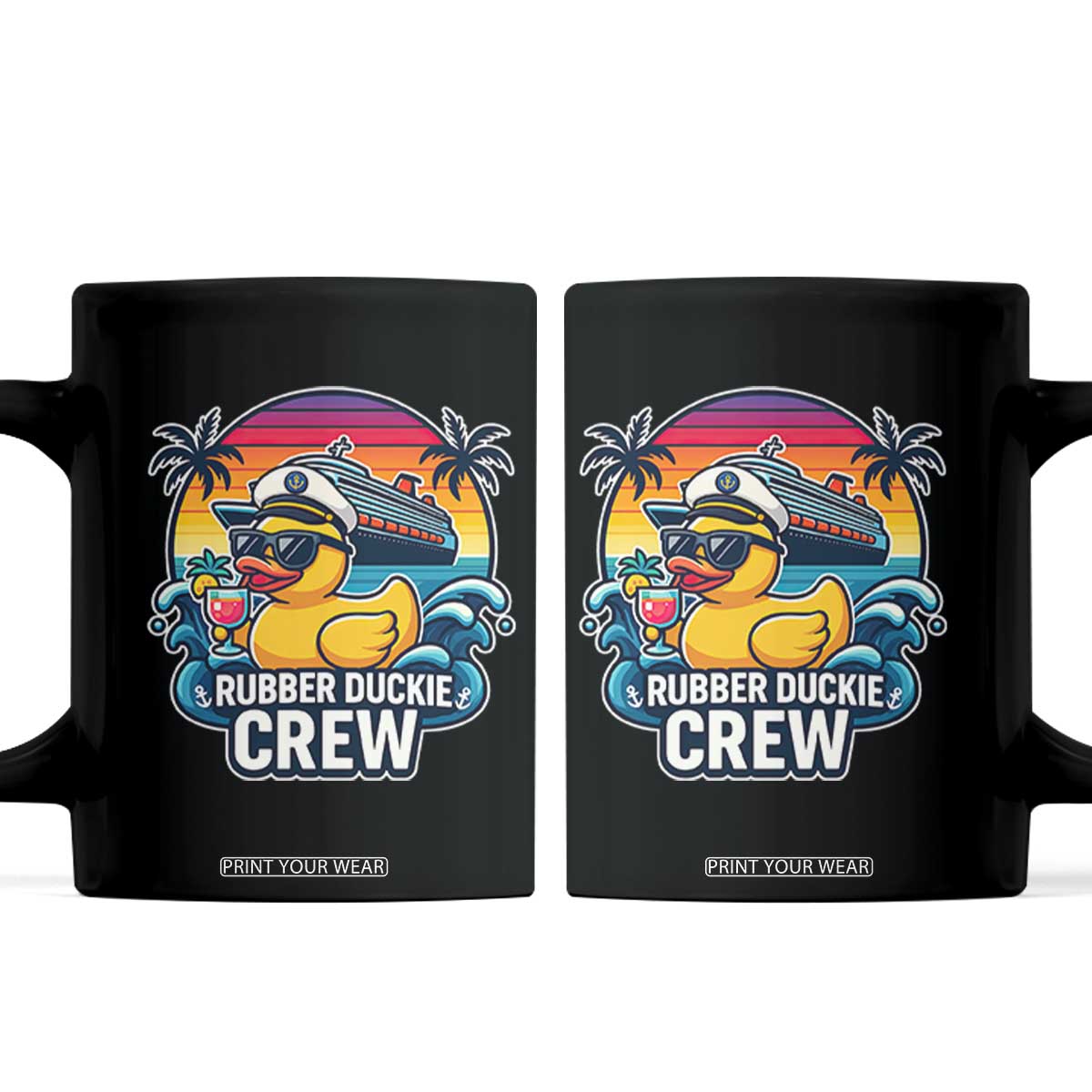 Funny Rubber Duckie Cruise Coffee Mug TS14 Black Print Your Wear
