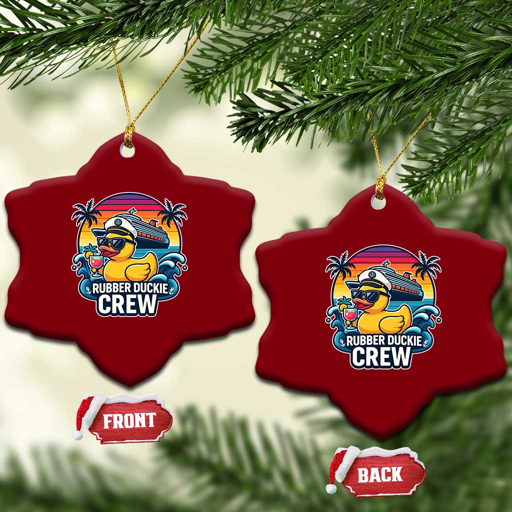 Funny Rubber Duckie Cruise Ceramic Ornament TS14 Print Your Wear