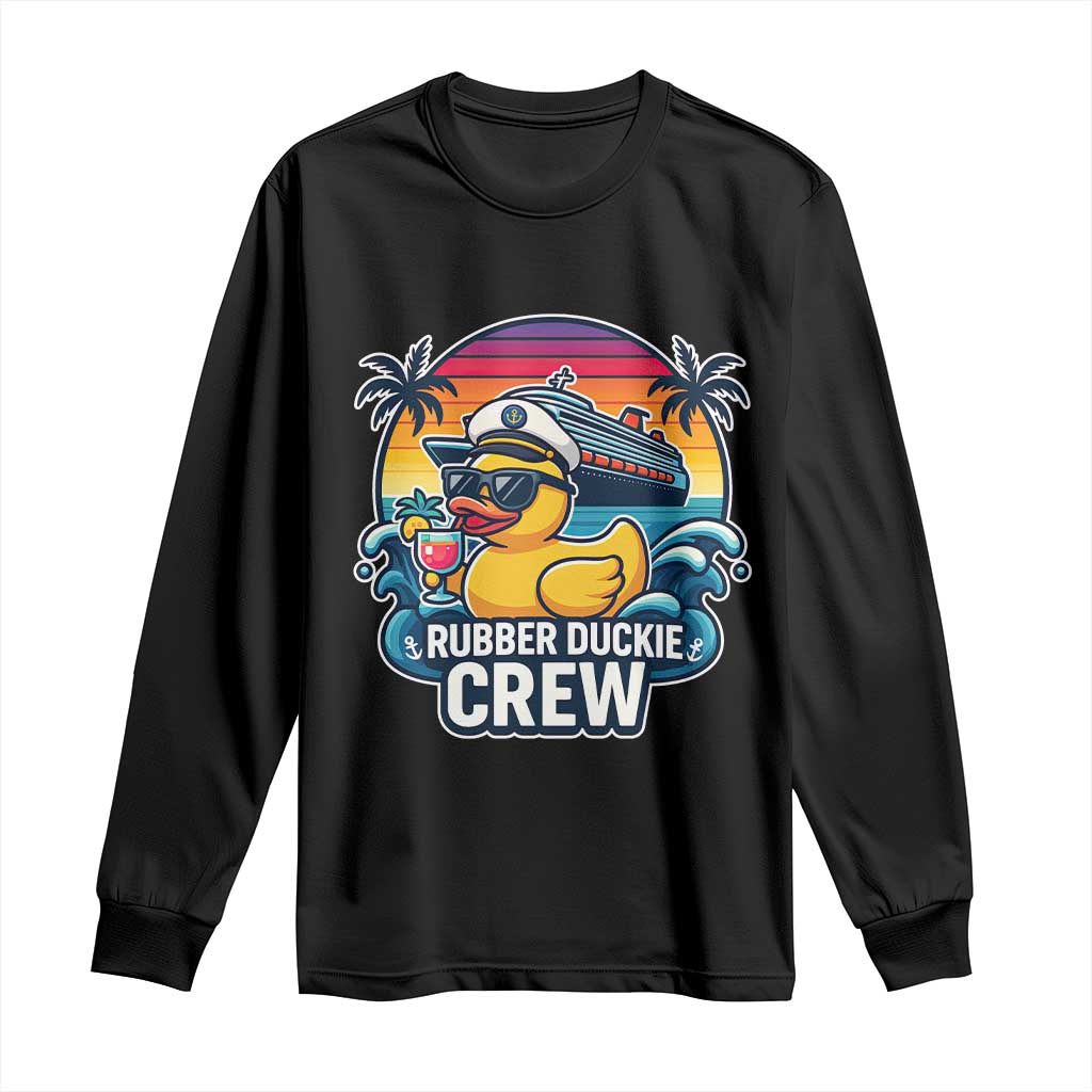 Funny Rubber Duckie Cruise Long Sleeve Shirt TS14 Black Print Your Wear