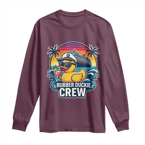 Funny Rubber Duckie Cruise Long Sleeve Shirt TS14 Maroon Print Your Wear